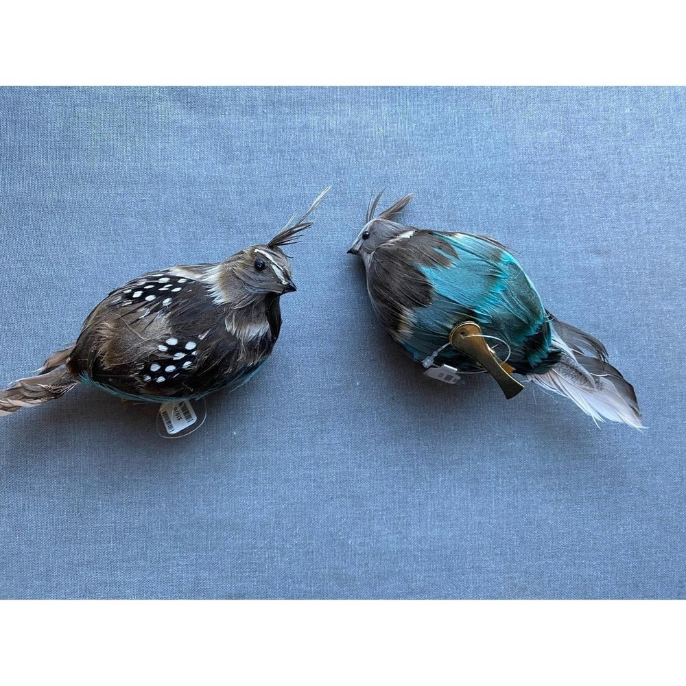 Quails Ampersand Clip On Birds Lot Of Two sku50